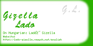 gizella lado business card